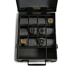 Globe-Trotter Black On Black Watch Case -Fashion Comprehensive globe trotter watch case 47
