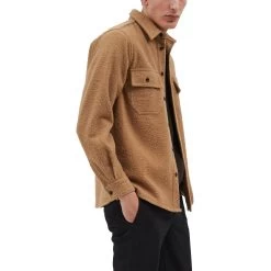 Norse Projects Silas Textured Overshirt -Fashion Comprehensive norse projects silas textured cotton overshirt camel 23