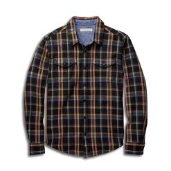Outerknown True Black Plaid Blanket Shirt
