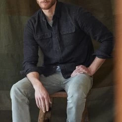 Outerknown Transitional Flannel Utility Shirt -Fashion Comprehensive outerknown flannel utility shirt charcoal 22