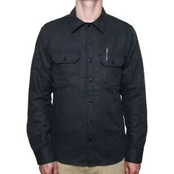 Rogue Territory Grey Rainbow Nep Field Shirt -Fashion Comprehensive rgt black fleck shirt 23