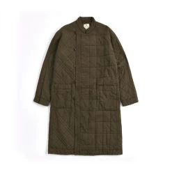Snow Peak Upcycled Quilted Walking Coat -Fashion Comprehensive snowpeak upcycled cotton quilted coat olive 21