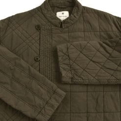 Snow Peak Upcycled Quilted Walking Coat -Fashion Comprehensive snowpeak upcycled cotton quilted coat olive 24