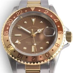 Vague GMT Watch -Fashion Comprehensive vague gmt watch brown 23
